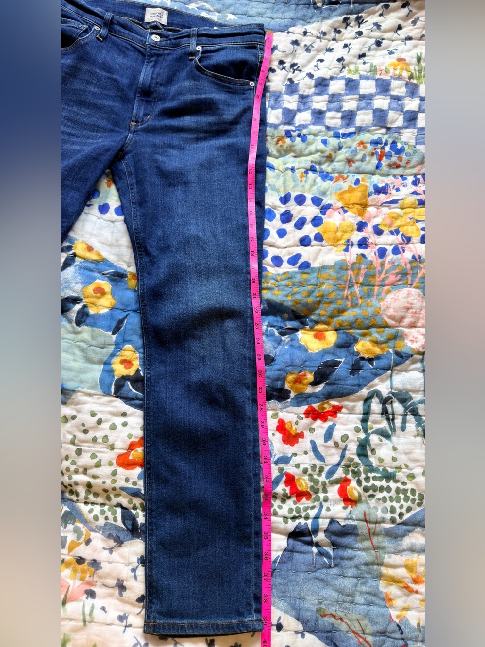 Citizens Of Humanity Dark Blue Straight-Leg Jeans - Picture 8 of 15